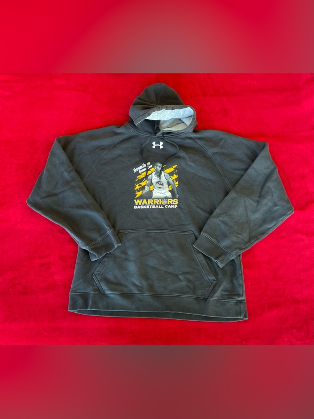 Under Armour Men's Long Sleeve Warriors Basketball Camp "Curry" Black Hoodie L